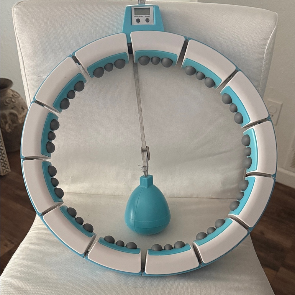 Blue and White Fitness Hoop
